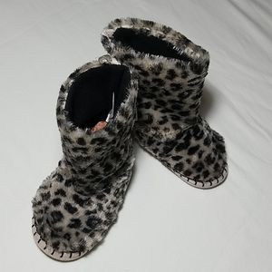 Carter's Faux Fur Cheetah Slipper Toddler Girl 7/8